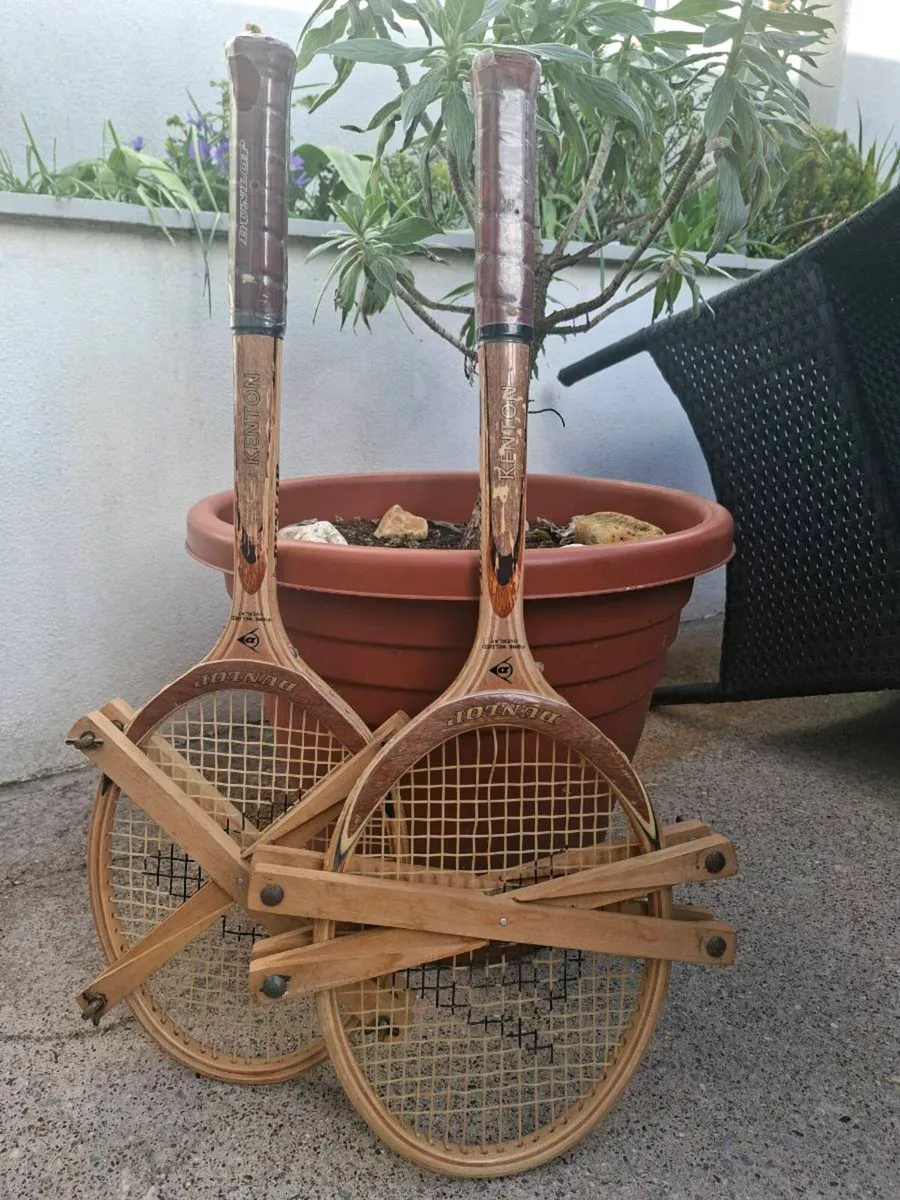 Stunning pair of Original 1950's Dunlop Rackets - Image 1
