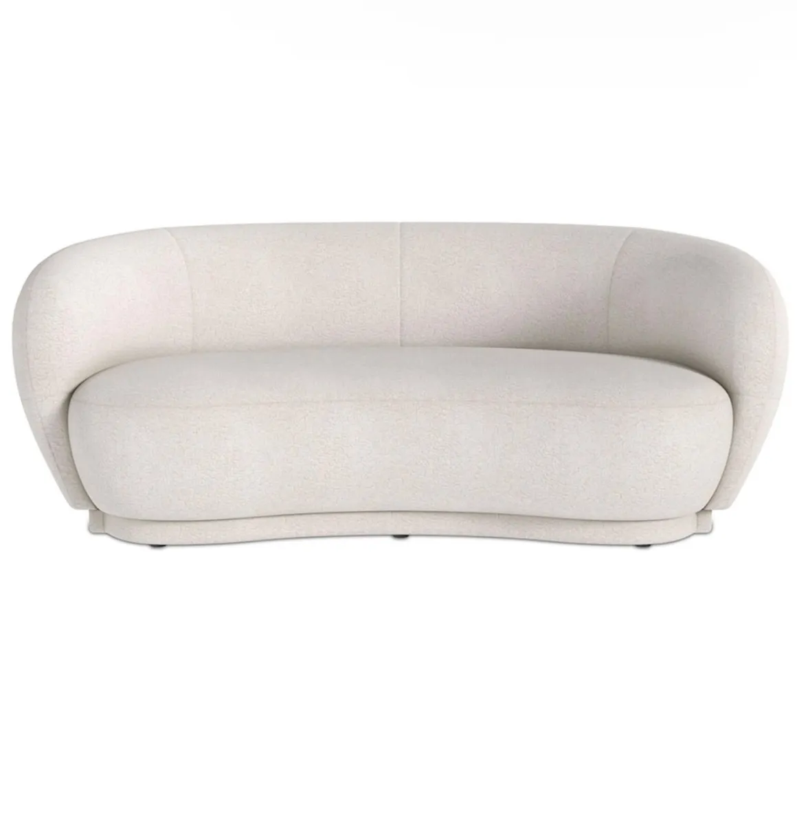 Boucle curved sofa - Image 1