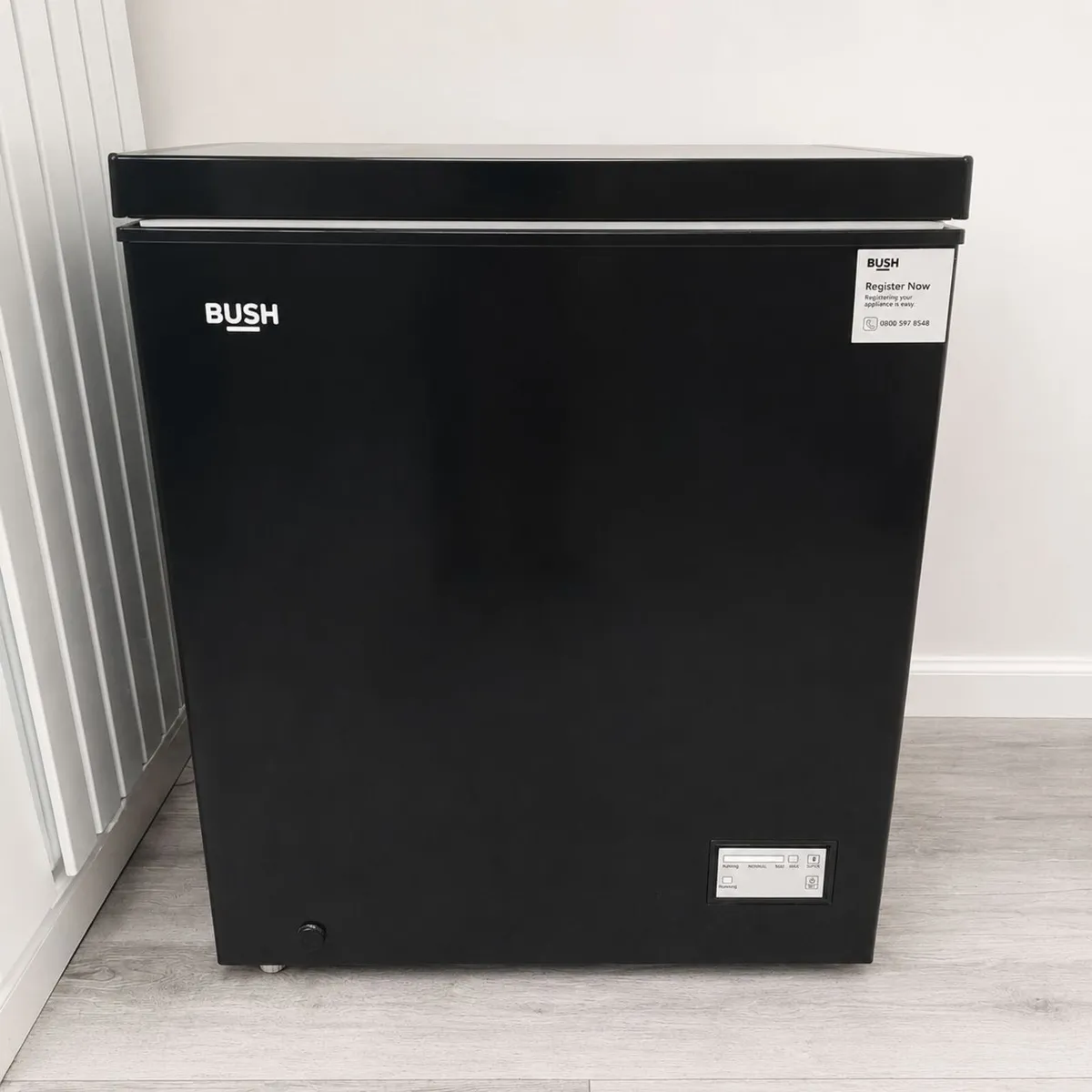 Bush Chest Freezer - BECFB142L - Black - Full Work - Image 1