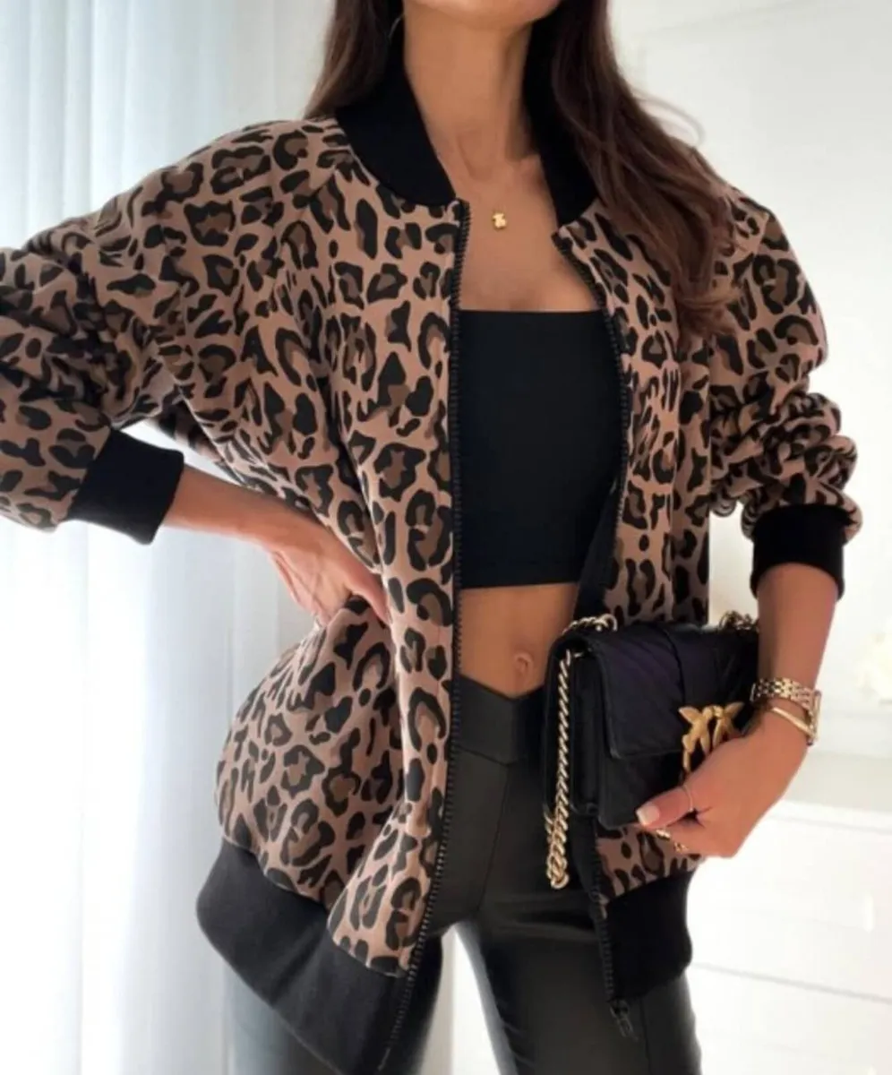 Zebra,animal patern zipped sweatshirt XS-L - Image 2