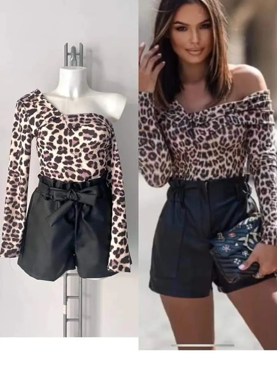 Laser cut leopard top XS-M - Image 4