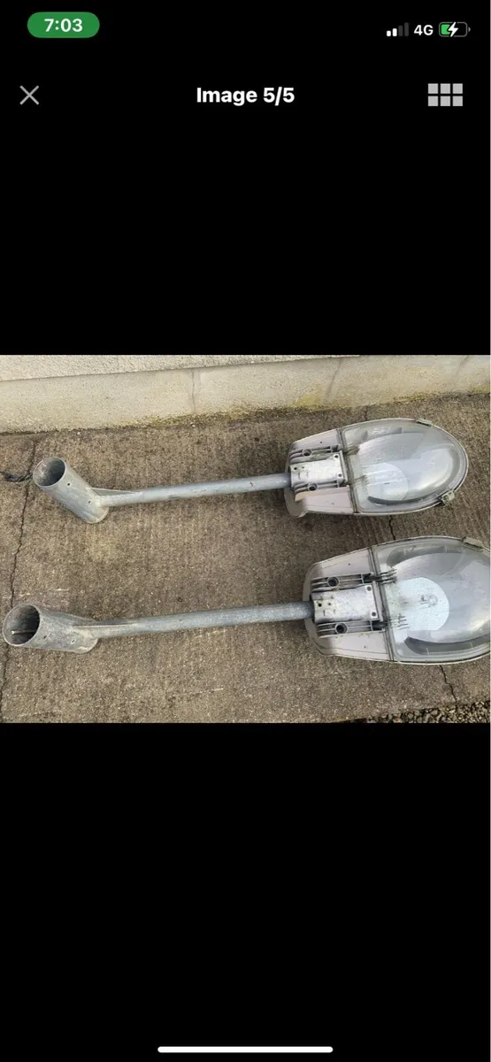 4 large yard /arena lights on brackets ..Gorey - Image 1