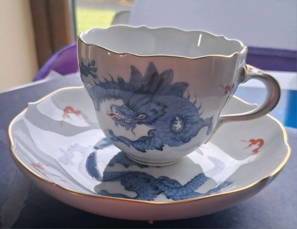 Meissen cup and saucer - Image 1