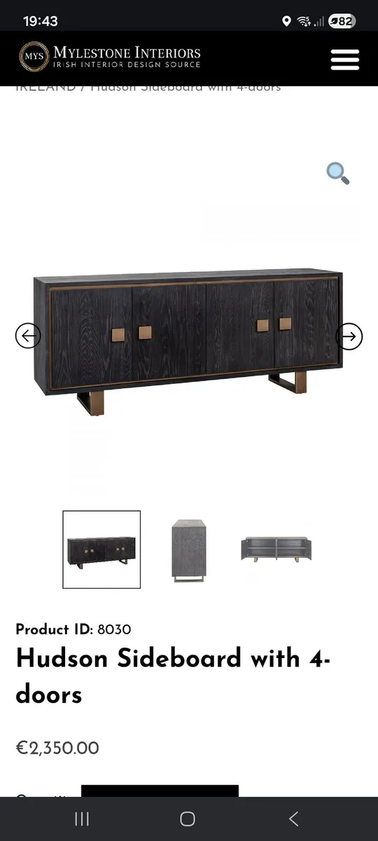 Richmond Interiors Black Bronze Sideboard rrp 2400 - Image 2
