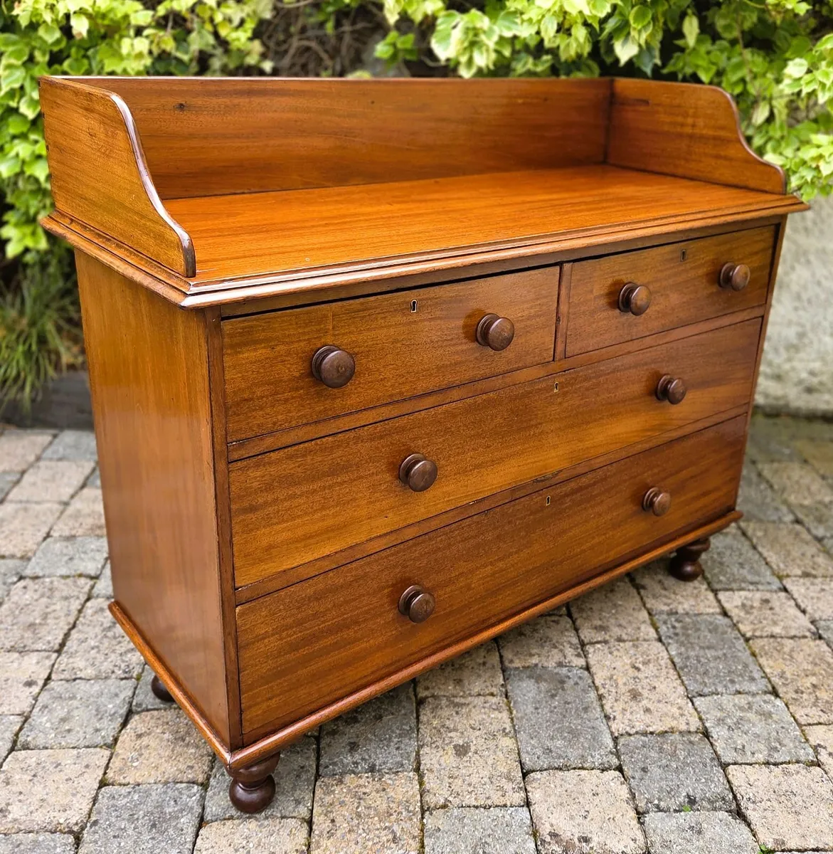 Victorian Gallery Back Chest- Circa 1860 - Image 3