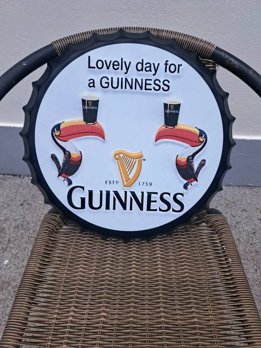 Guinness  bottle top metal sign - Image 1