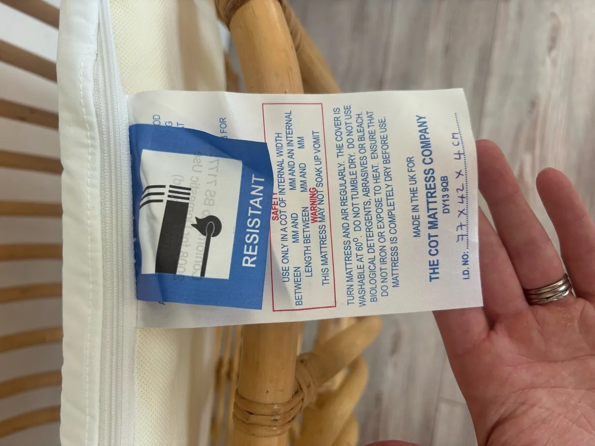 Baby Rattan cot - Image 3