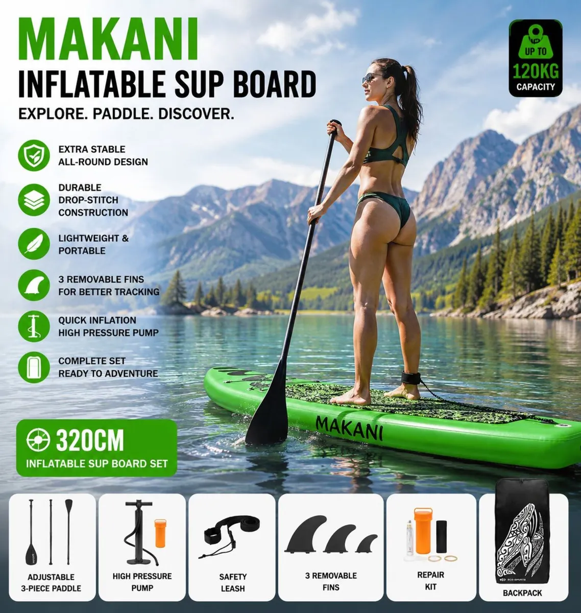Inflatable Stand Up Paddle Board Set 320cm All-Rou - Image 1