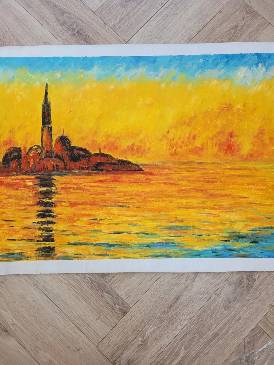 Monet Art Canvas. Venice Twlight. Copy - Image 2