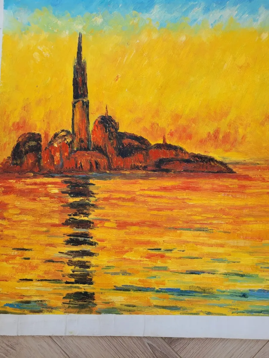 Monet Art Canvas. Venice Twlight. Copy - Image 1