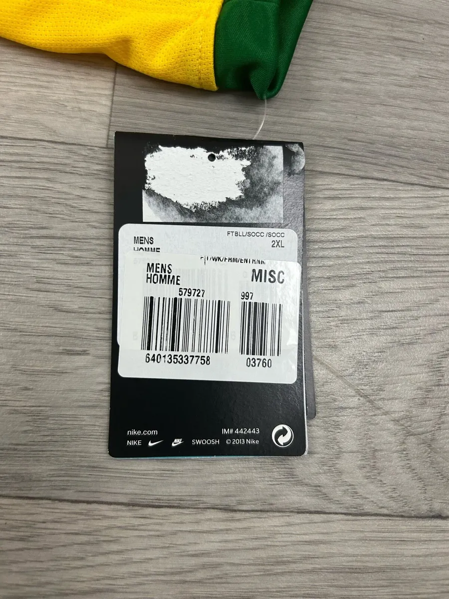 Authentic 2014 Brazil Home Jersey Shirt Mens XXL - Image 3