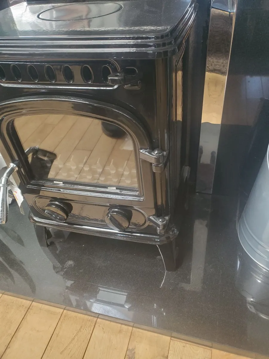 New Firewarm 5kw Black Enamel solid fuelstove - Image 2