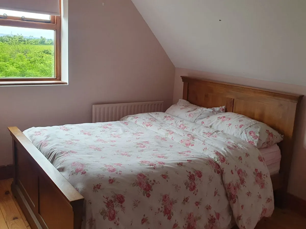 Solid Pine Double Bed Frame & Mattress