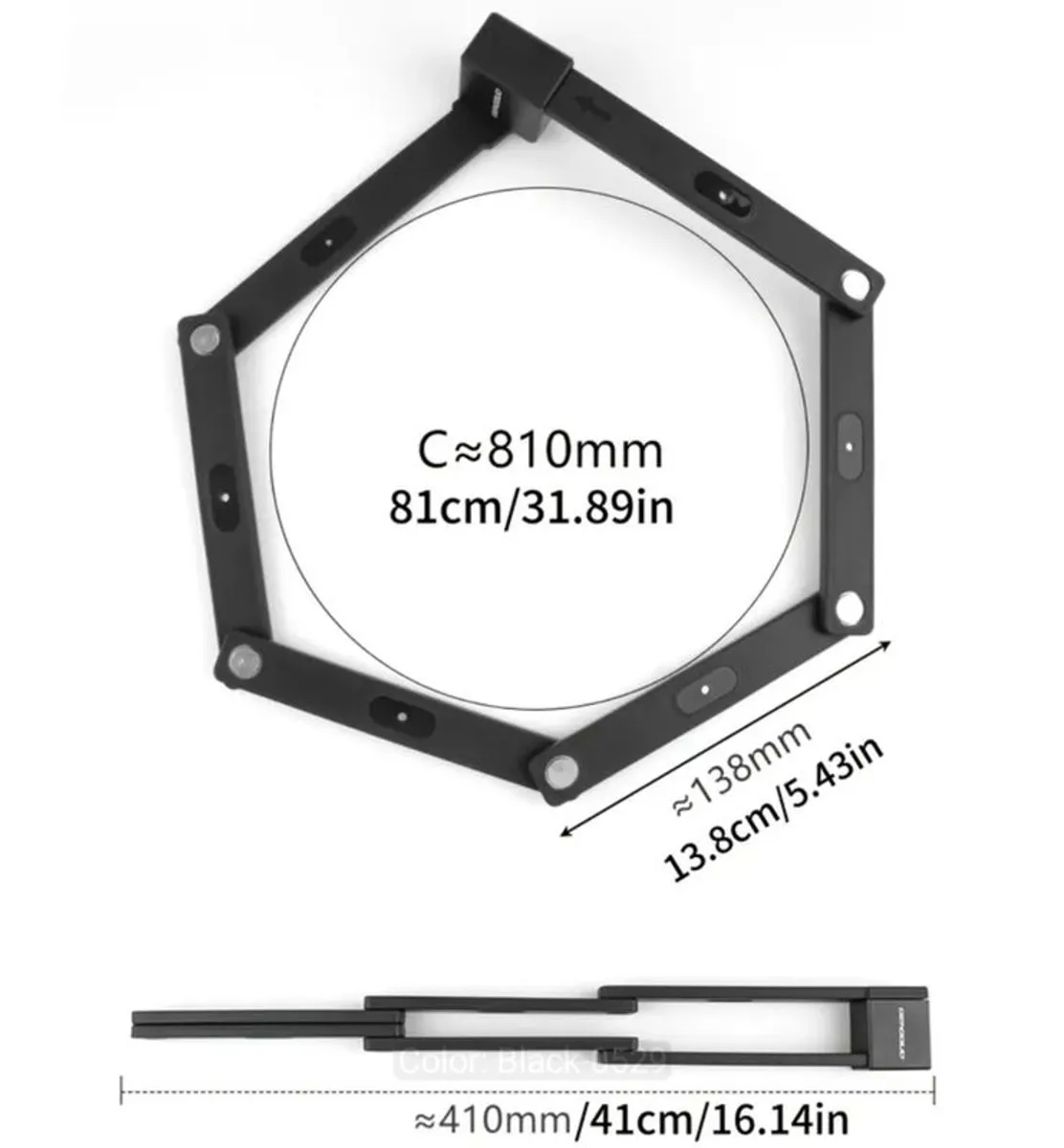 Portable Anti-Theft Zinc Alloy Folding Lock - Image 3