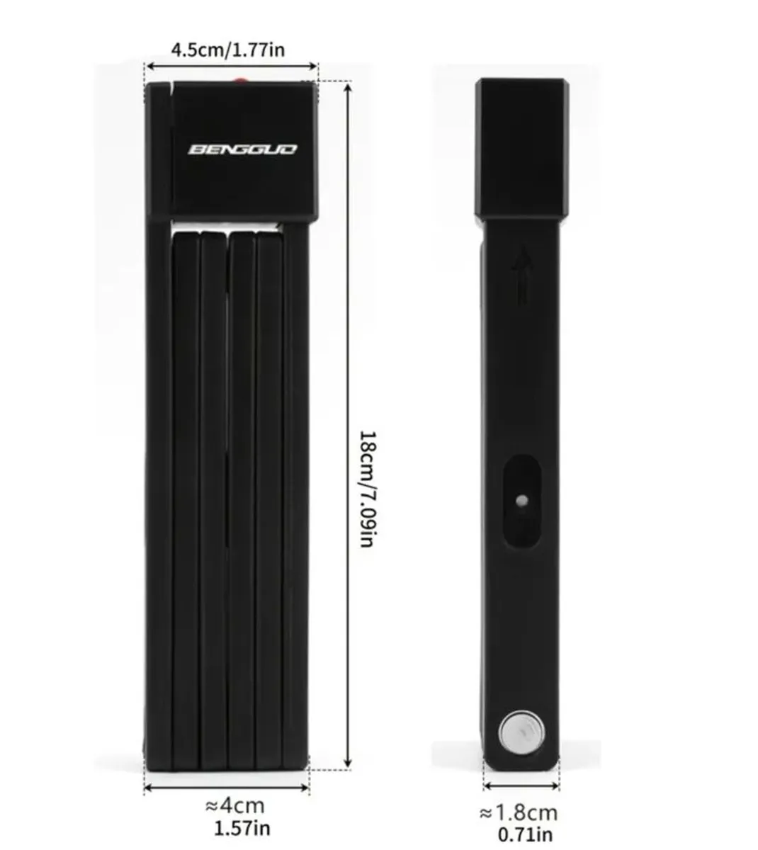 Portable Anti-Theft Zinc Alloy Folding Lock - Image 1