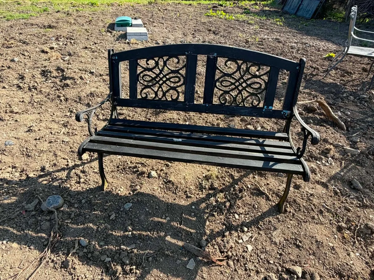 Cast iron garden bench - Image 3