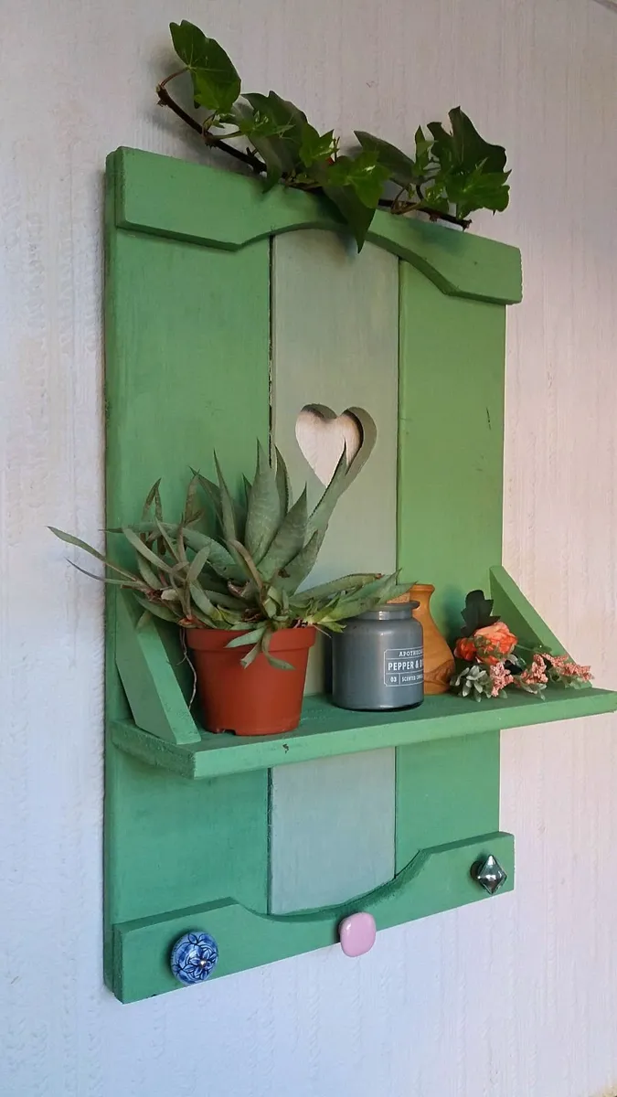 NEW Rustic Floating Shelf with hooks - Image 4
