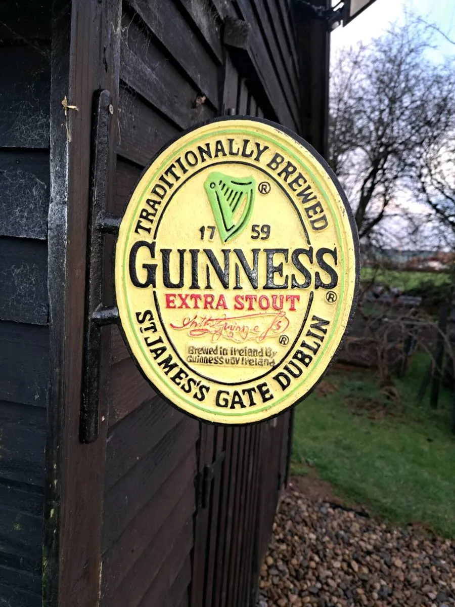 Guinness  bracket cast iron sign - Image 3