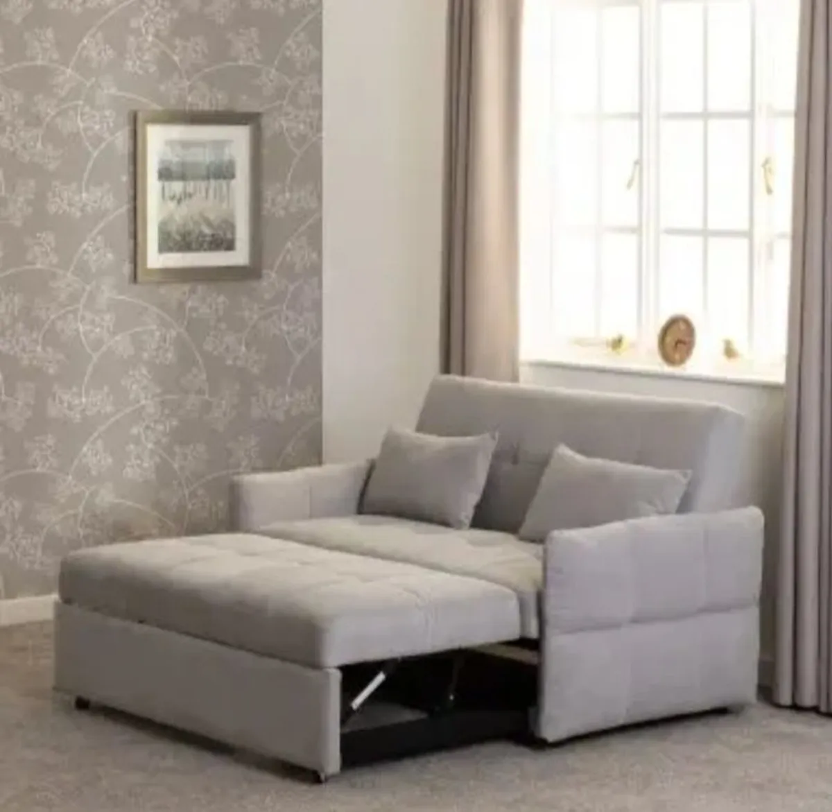 Chelsea Sofa Bed – Silver Grey Fabric - Image 2