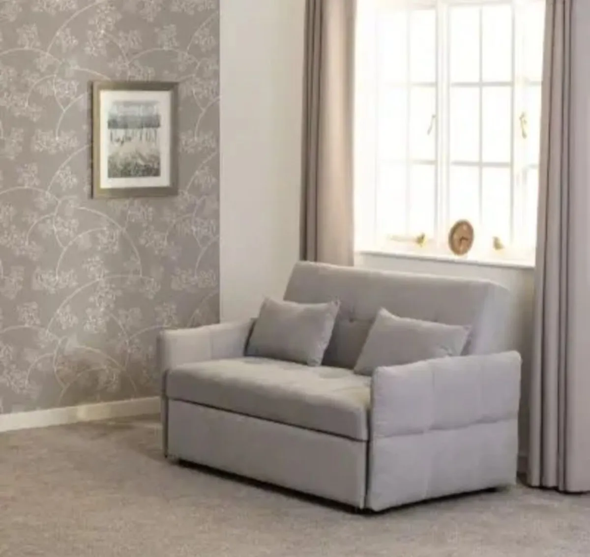 Chelsea Sofa Bed – Silver Grey Fabric - Image 3