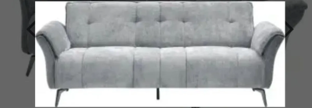 Amalfi 3 Seater Sofa Grey Fabric - Image 2