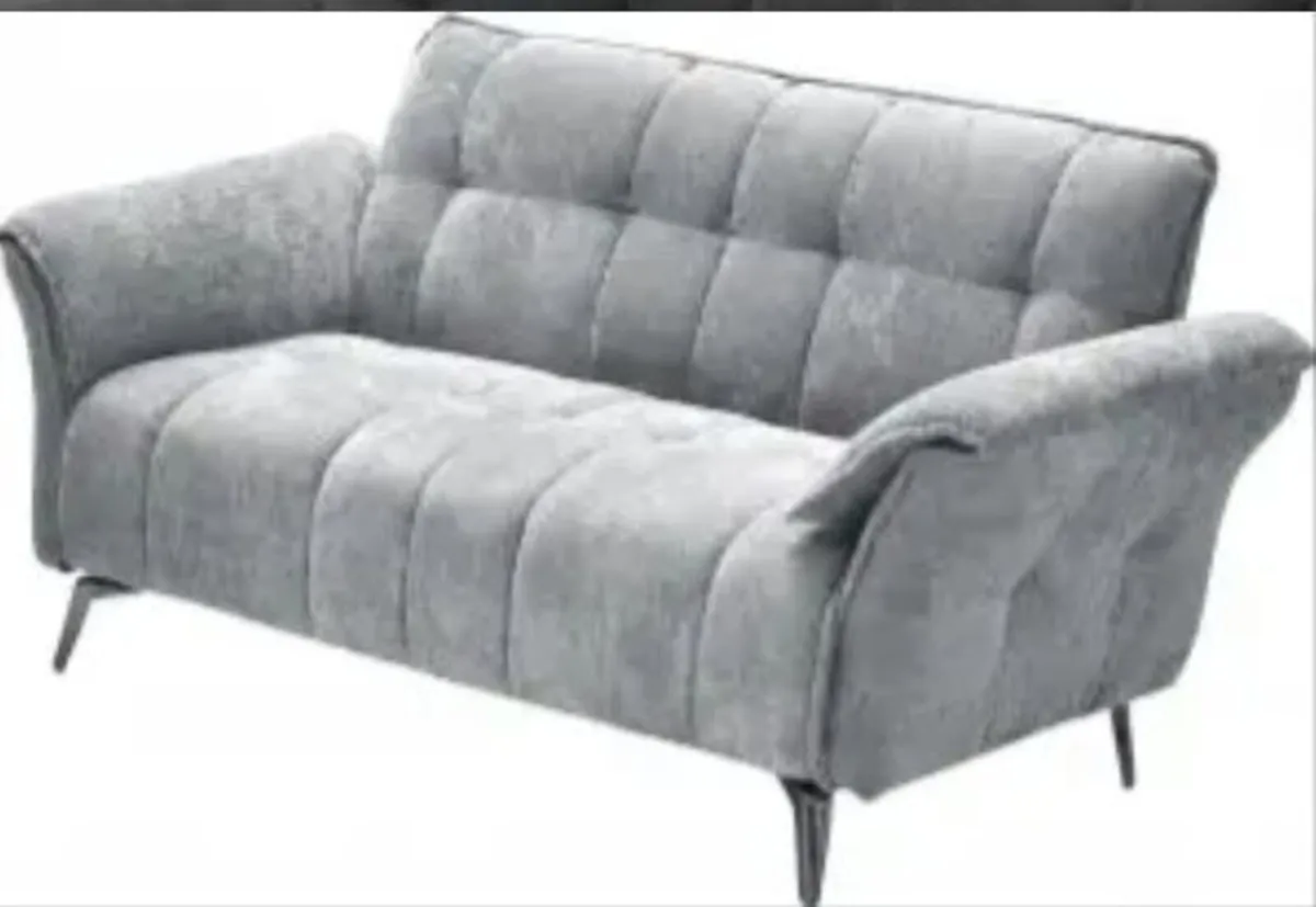Amalfi 3 Seater Sofa Grey Fabric - Image 1