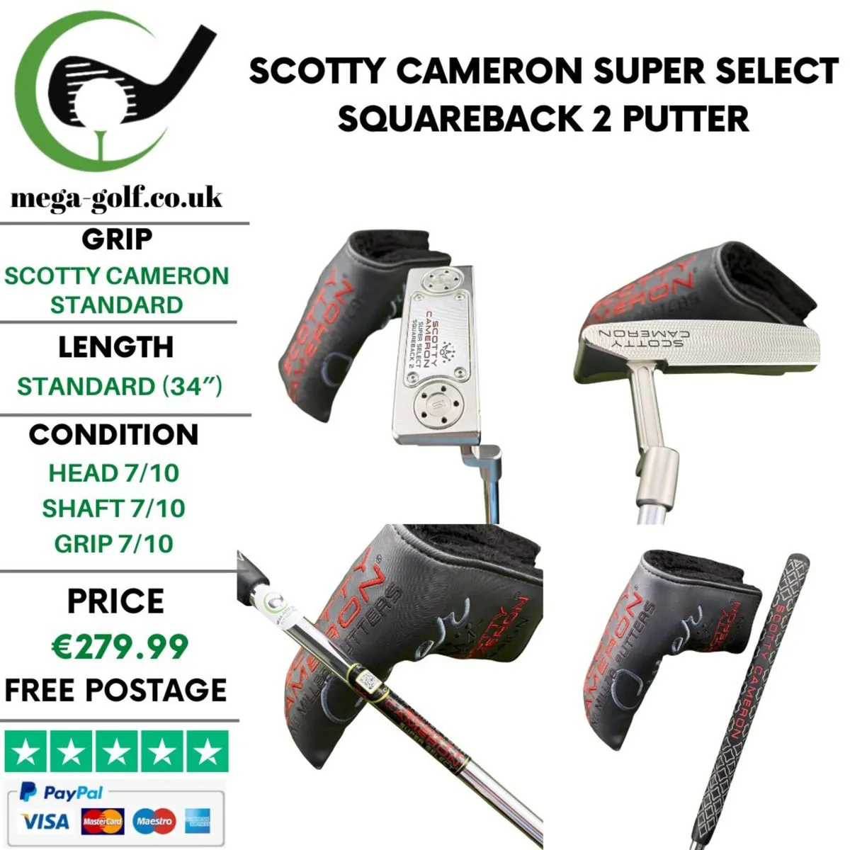 Scotty Cameron Super Select Squareback 2 Putter - Image 1