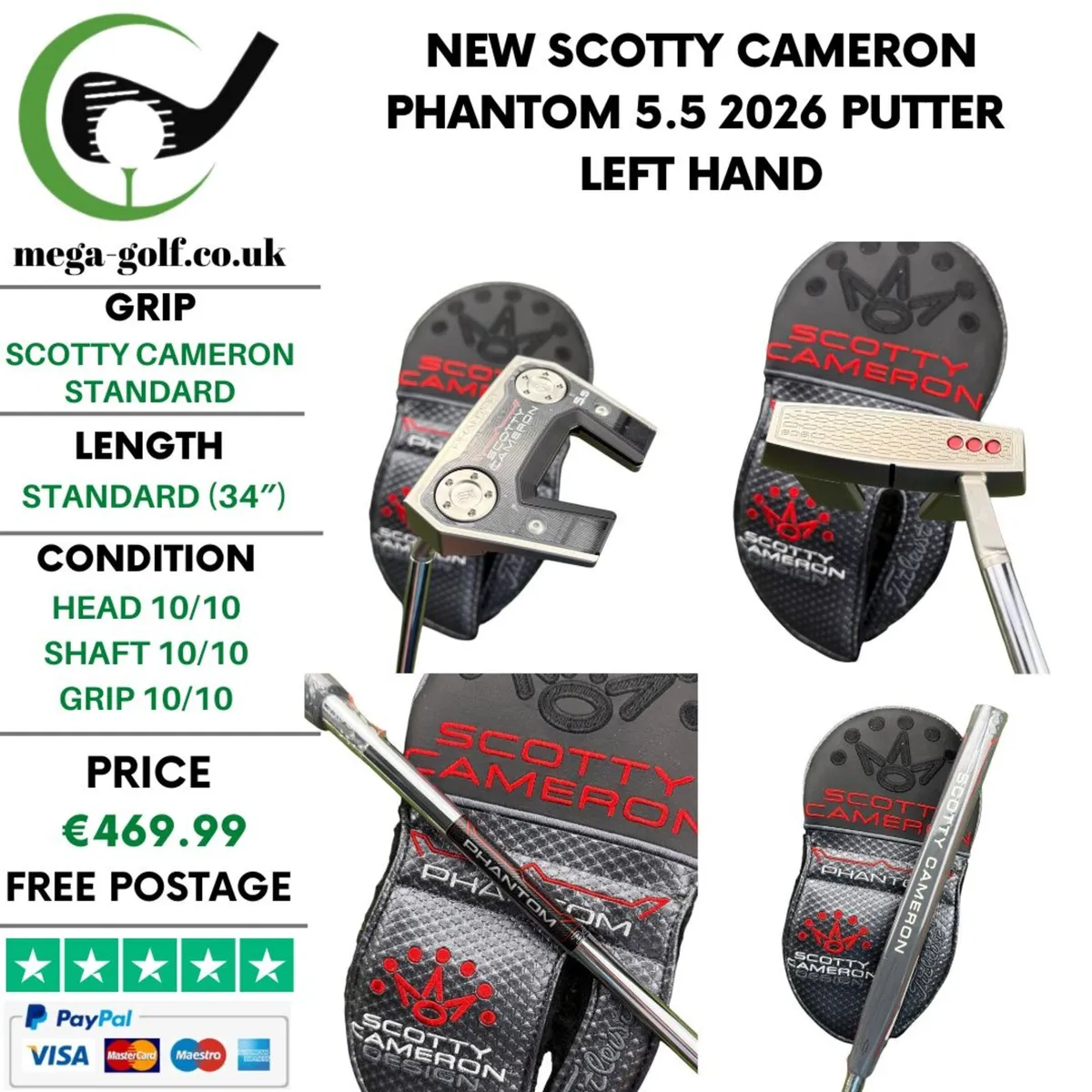 New Scotty Cameron Phantom 5.5 2026 Putter / 34" - Image 1