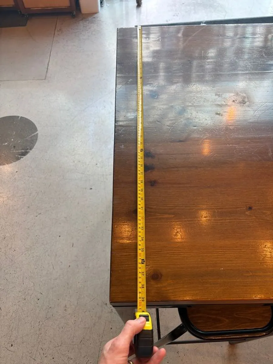 2.3m Commercial High Table with Built-In Stone Planter - Image 3