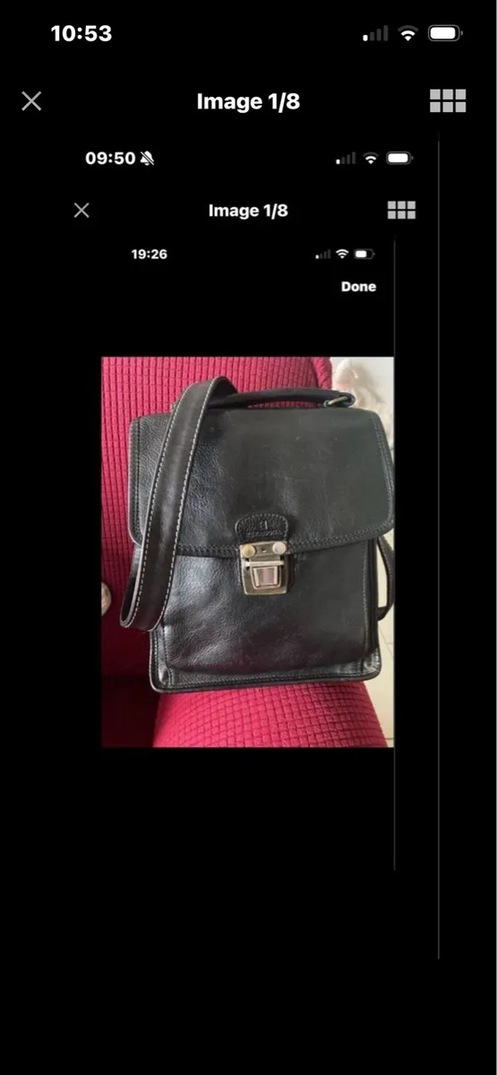 Hexagons Leather Shoulder Bag - Image 1
