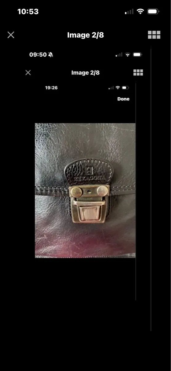 Hexagons Leather Shoulder Bag - Image 2