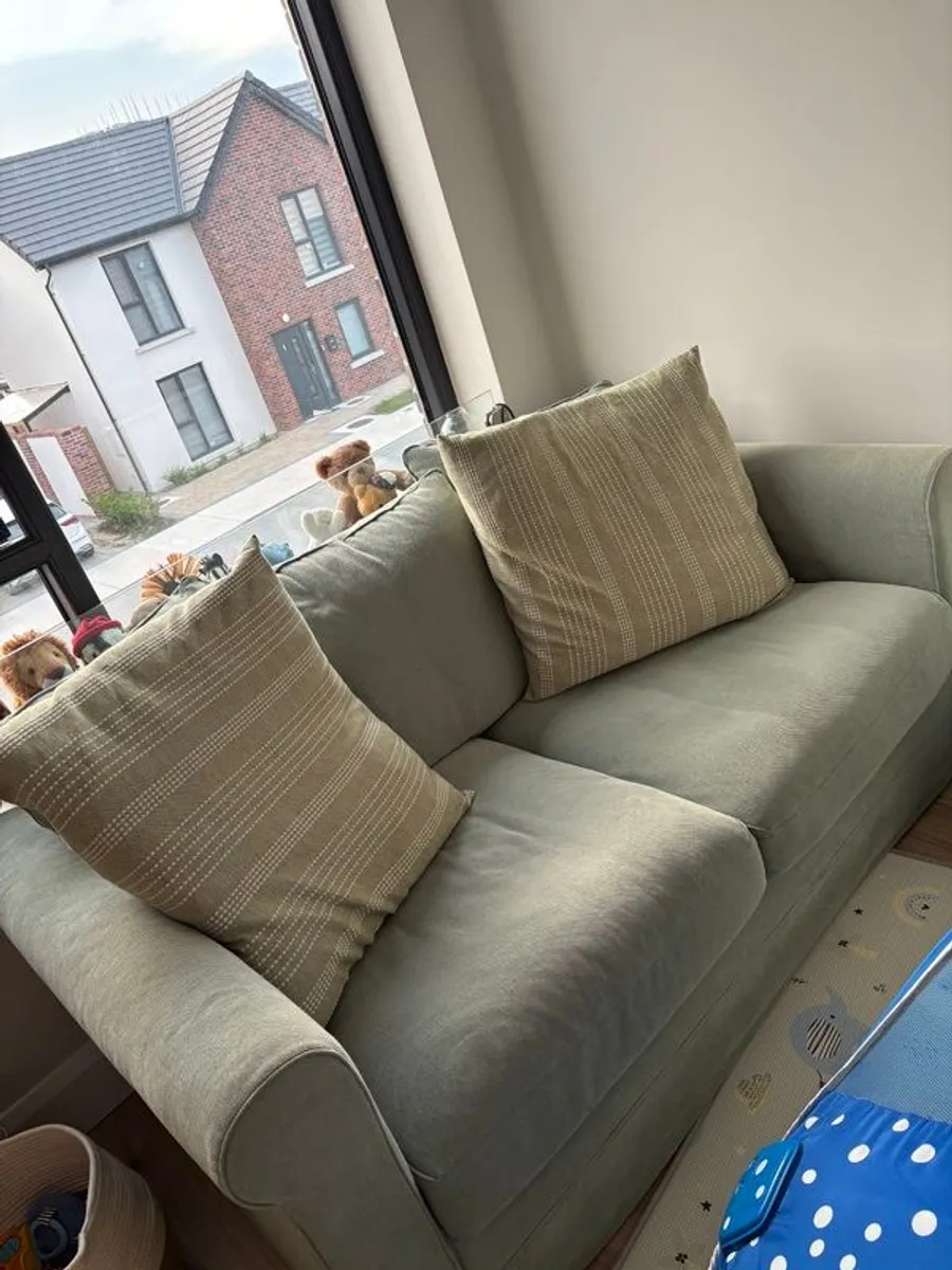 IKEA GRONLID 2-Seater Sofa with Storage Ottoman (Discontinued) - Mint Color - Image 2