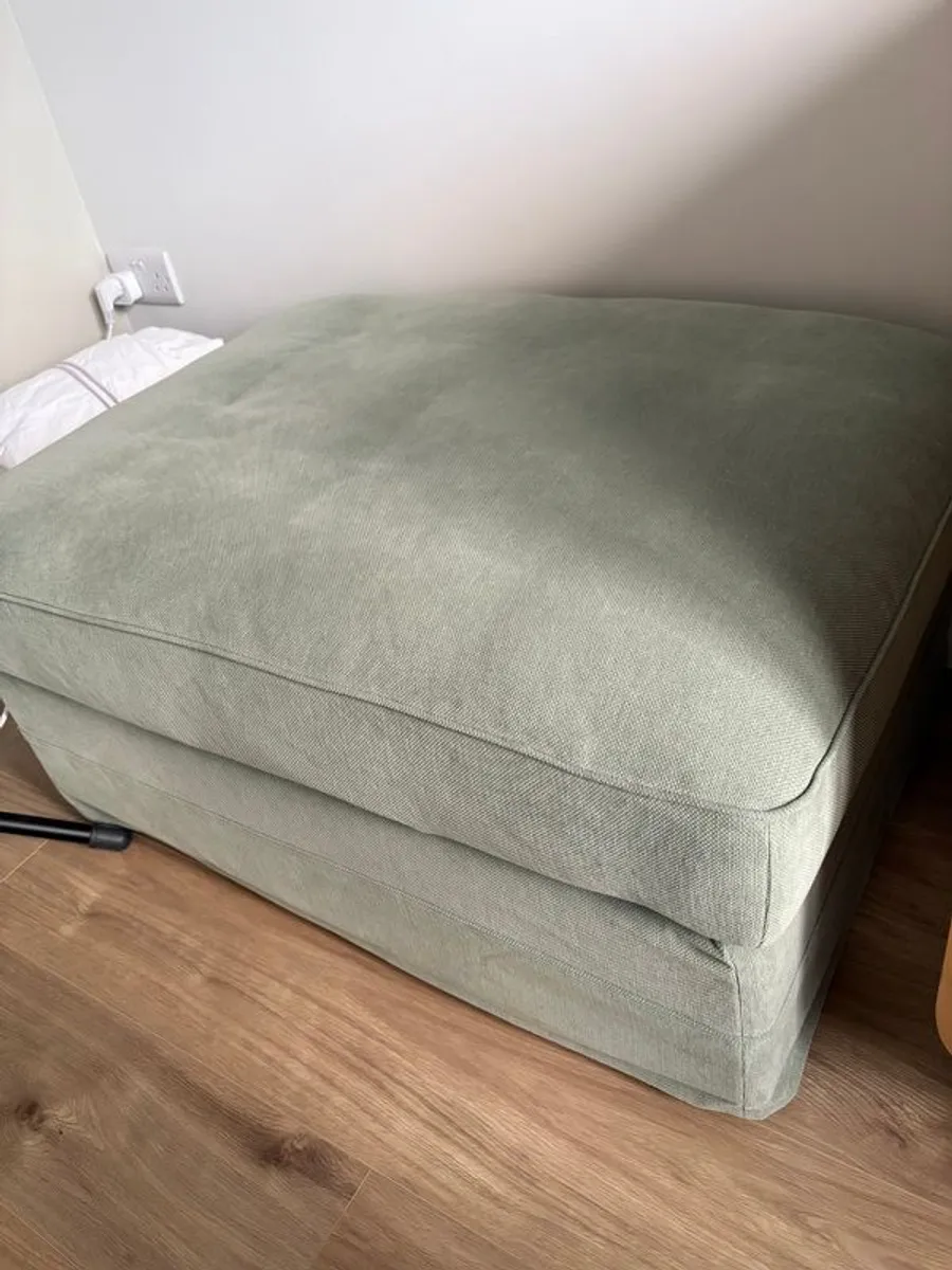IKEA GRONLID 2-Seater Sofa with Storage Ottoman (Discontinued) - Mint Color - Image 3