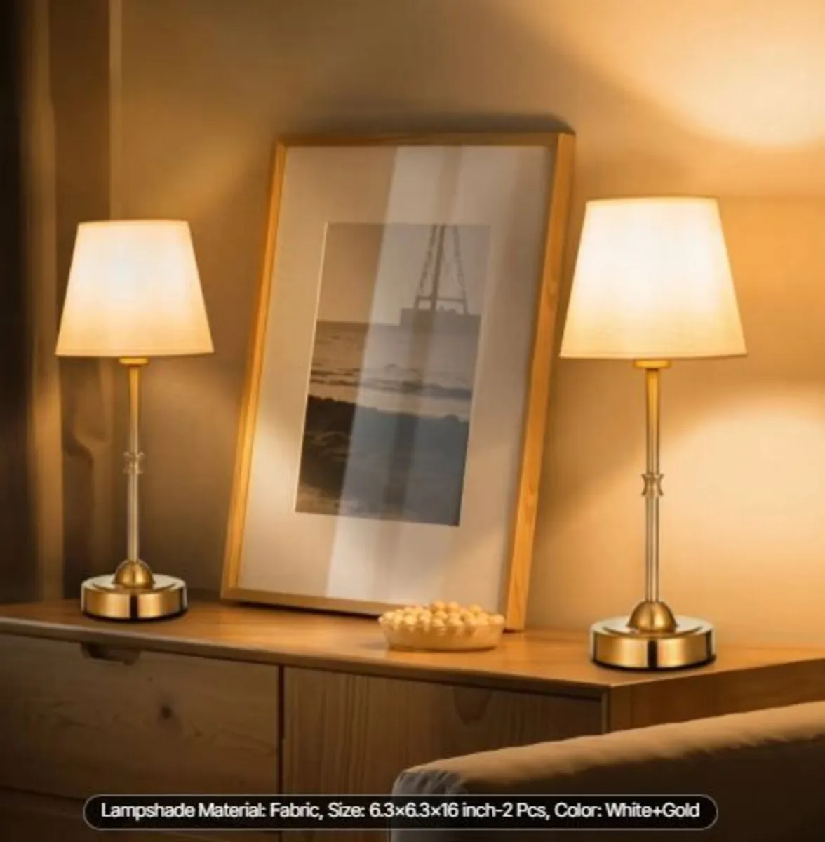 Cordless Table Lamp, 2 Pack, 5200mAh - Image 1