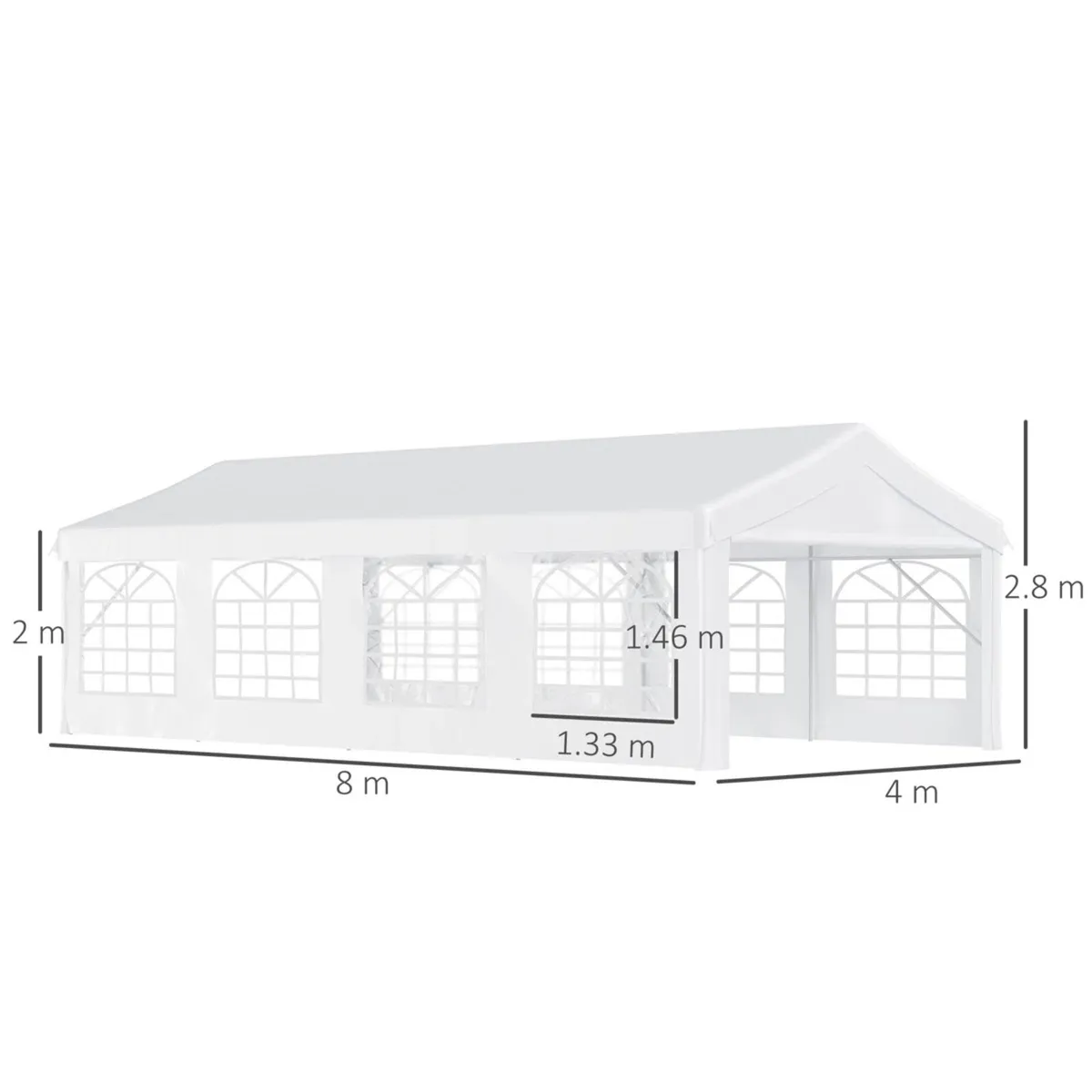 4x8m Heavy Duty Marquee Tent - Image 3