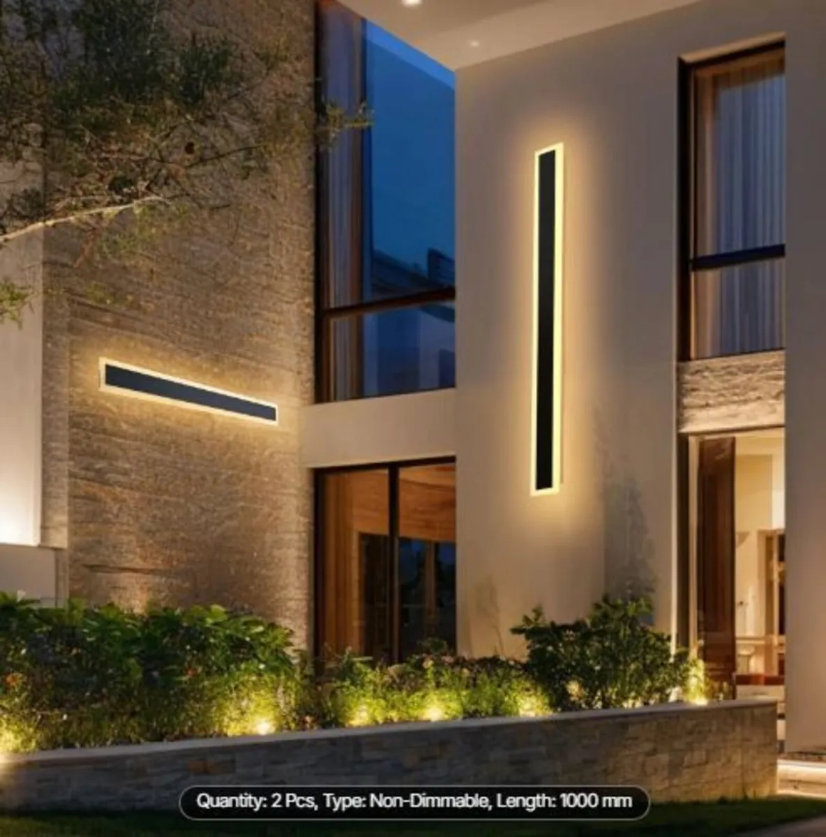 Outdoor Wall Lights, 2 Pack, 1000 mm - Image 1