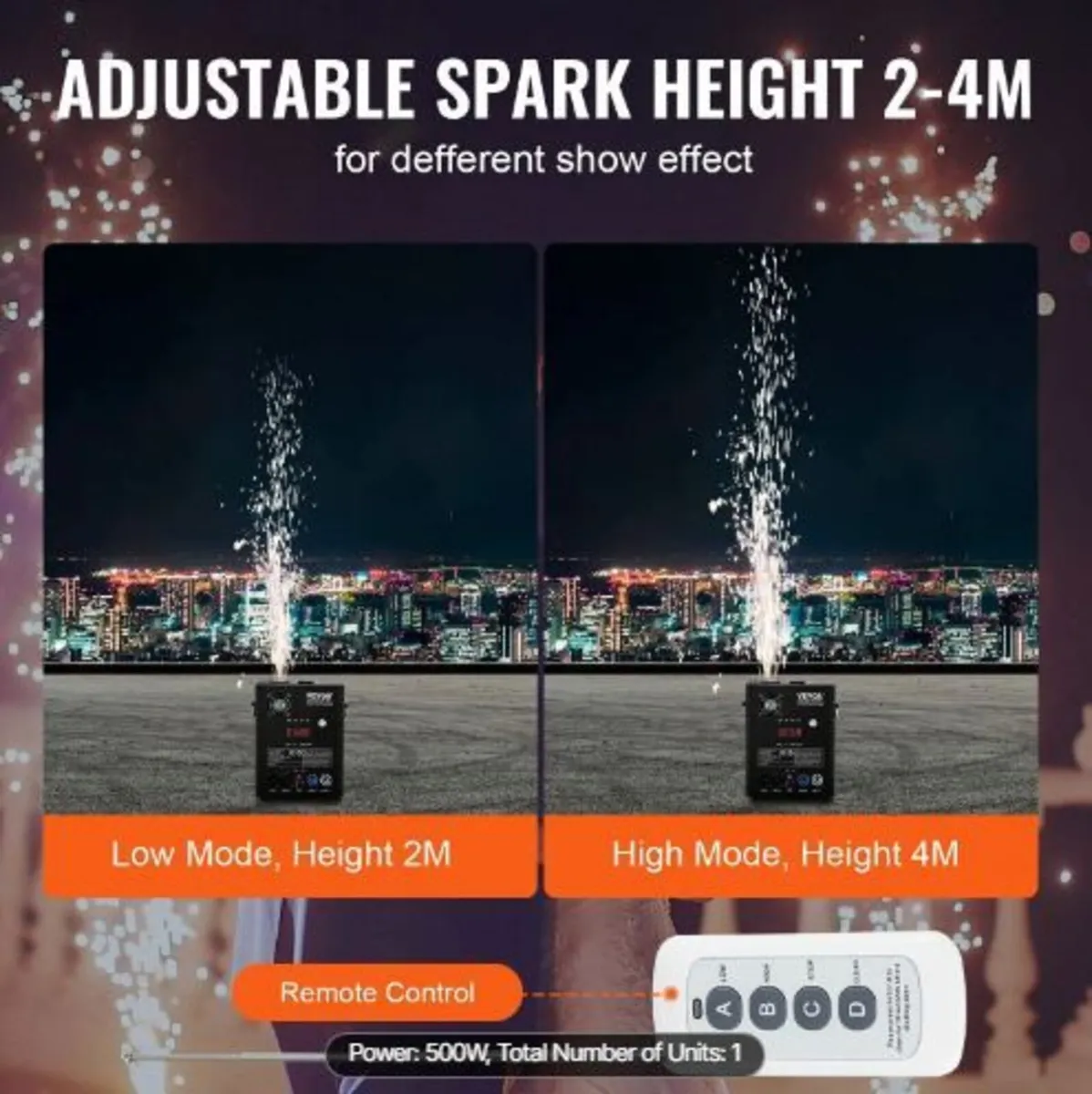 Cold Spark Machine, 500W Output Fireworks - Image 4