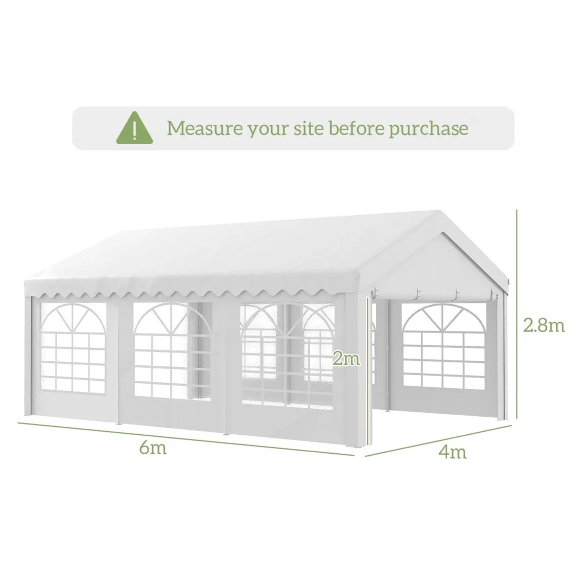 4x6m Heavy Duty Marquee Tent - Image 2