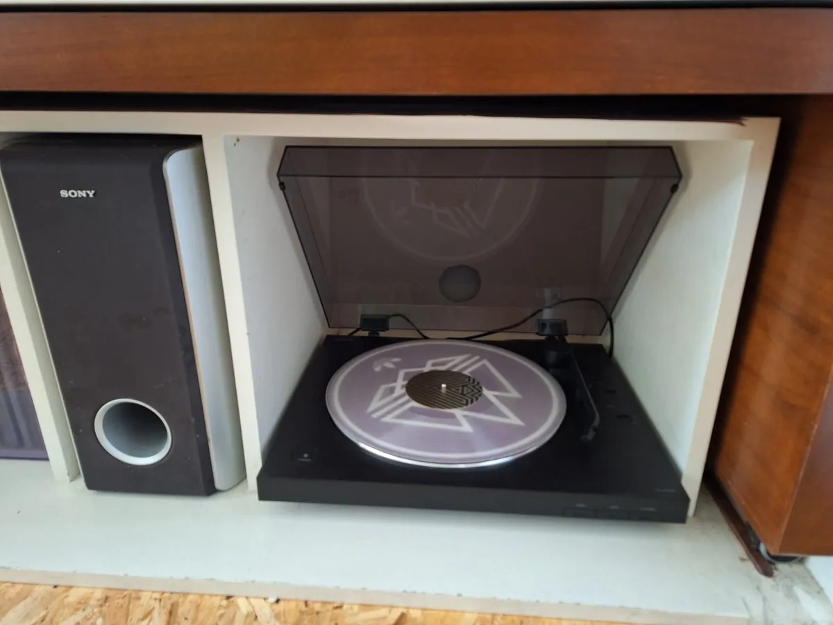 Bespoke tv/turntable unit with sliding offee table - Image 2