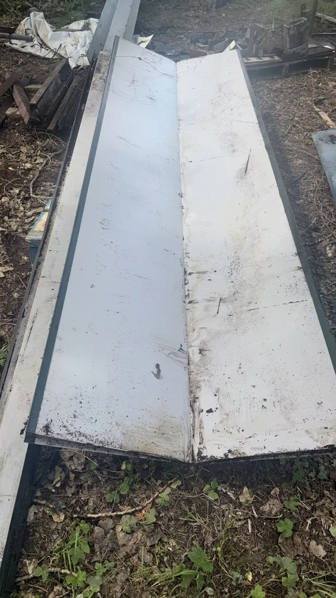 11 New unused steel ridge caps/roof flashings - Image 1