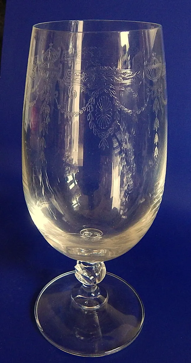6 Fostoria Clear Etched Ice Tea Crystal Glasses - Image 4