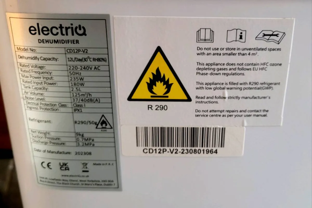 Low energy Dehumidifier & air purifier Electriq - Image 3