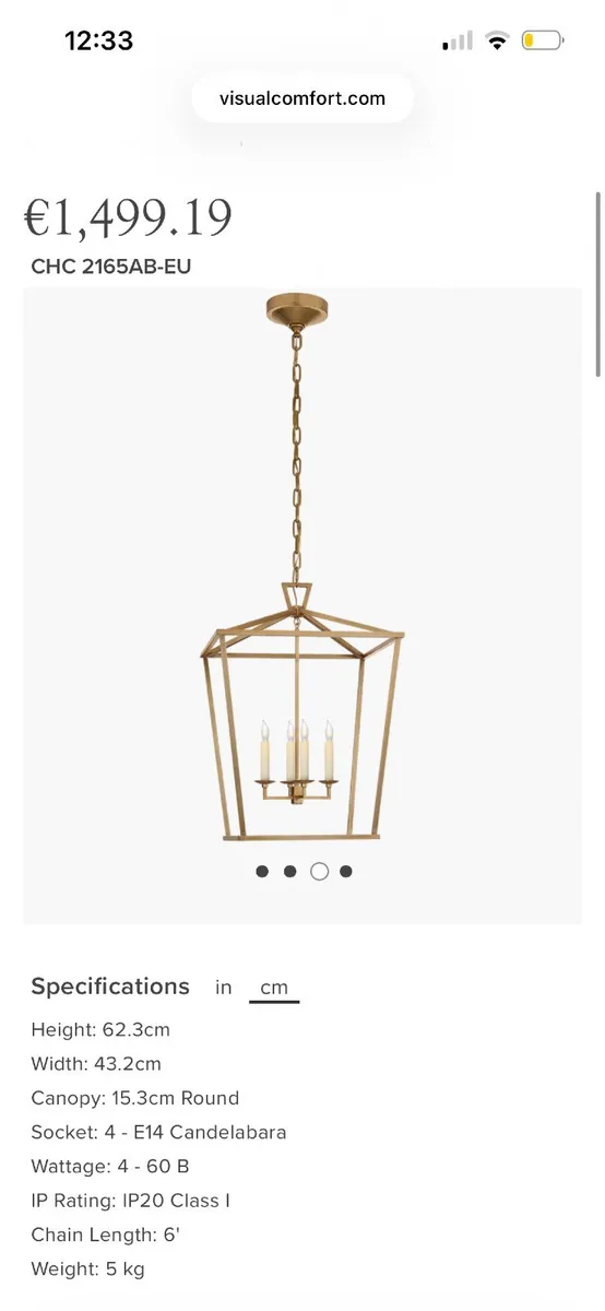 Visual Comfort & Co. Darlana Medium Lantern - Image 2