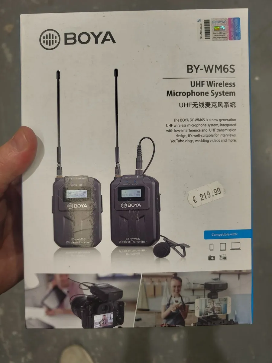 BRAND NEW  BOYA UHF WIRELESS MICROPHONE SYSTEM - Image 1
