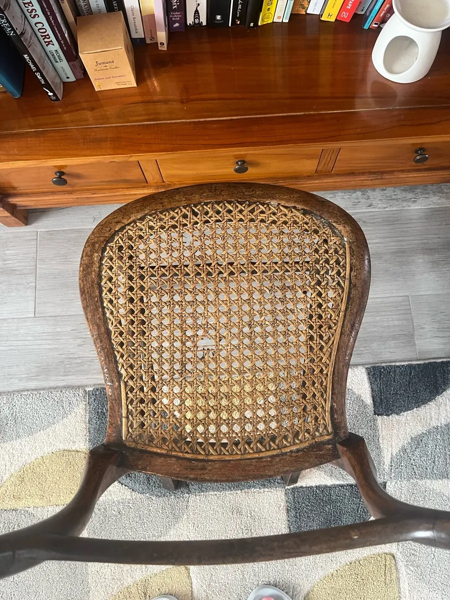 Antique Rosewood Cane Seat Chair - Image 4