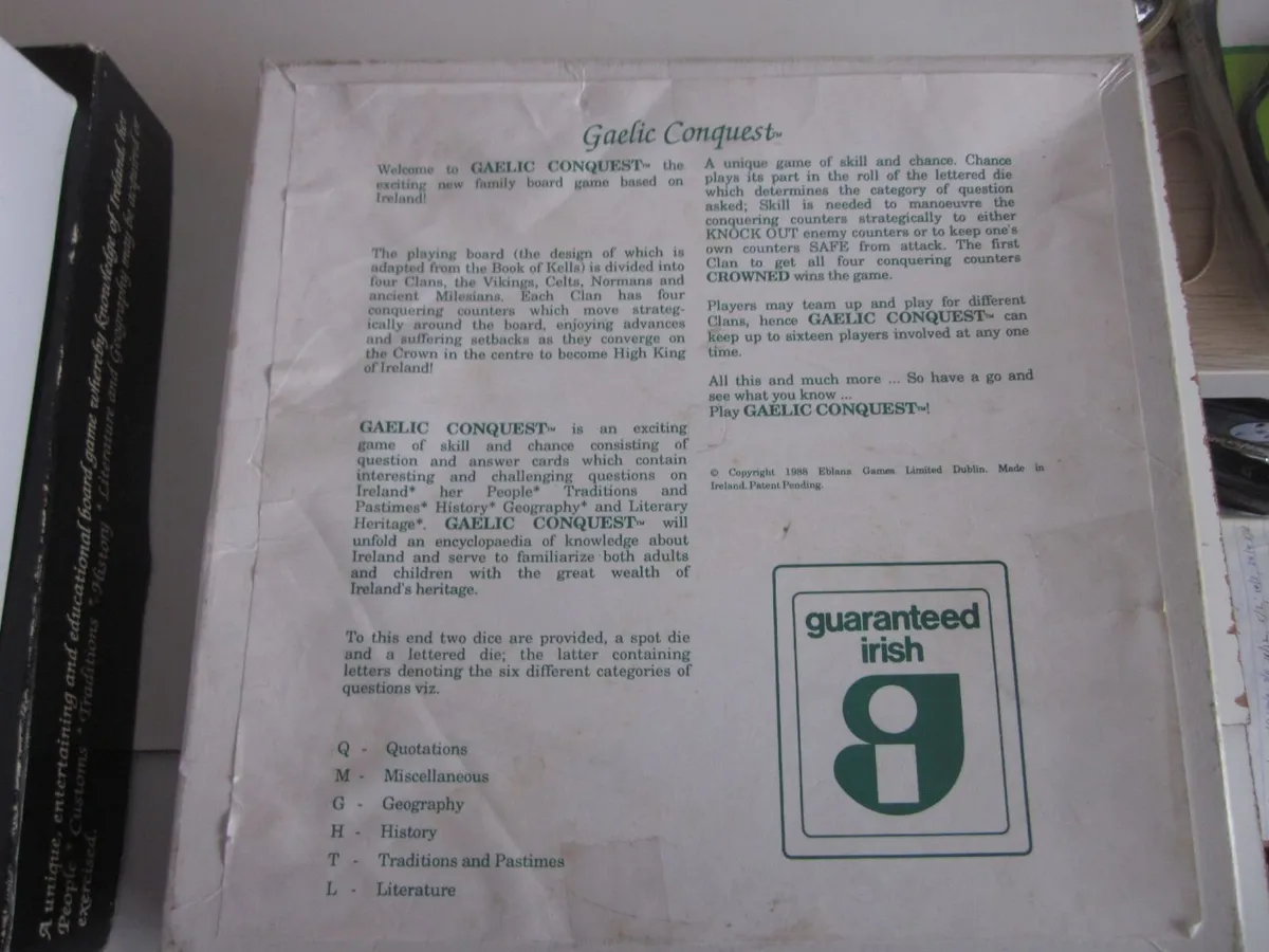 Vintage Gaelic Conquest Board Game 1988 - Image 3