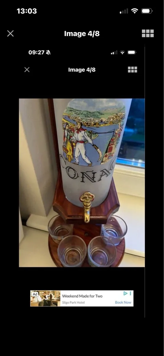 Very Rare Timber & Glass Conac Decanter Set - Image 4