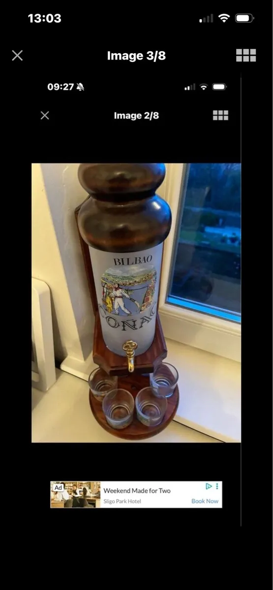 Very Rare Timber & Glass Conac Decanter Set - Image 3