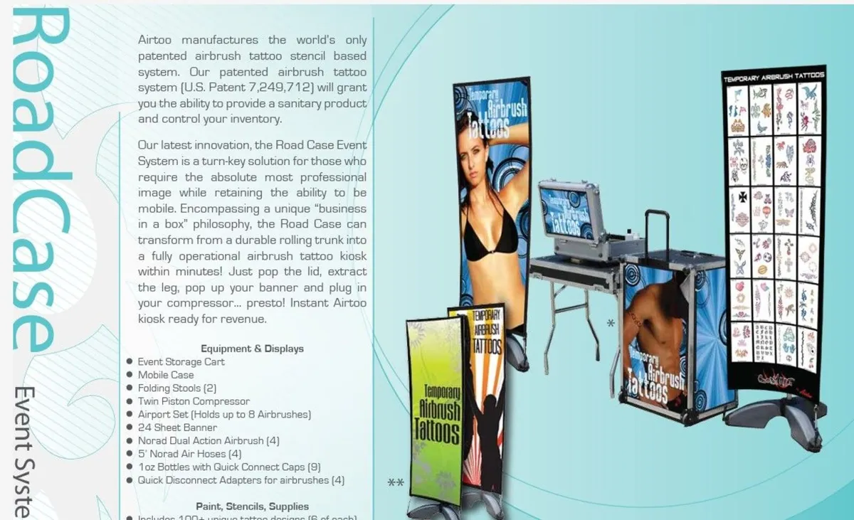 Temporary Airbrush Tattoo Mobile Kit for Events - Image 1