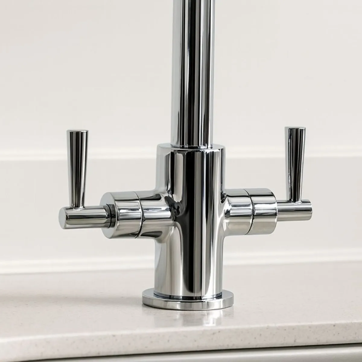 Kitchen Sink Mixer Tap | Twin Lever Chrome - Image 3